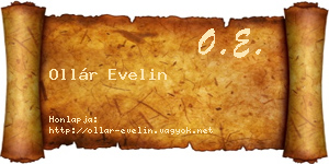 Ollár Evelin névjegykártya